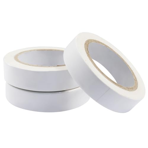 Electrical Tape, White, 3-Pack, 0.62 Inch x 32.8 Ft