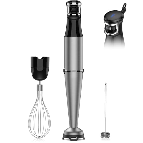 Turelar Immersion Blender Handheld 3-in-1 Hand Blender Set 1100W Heavy Duty - color: Black, size: 3 in 1