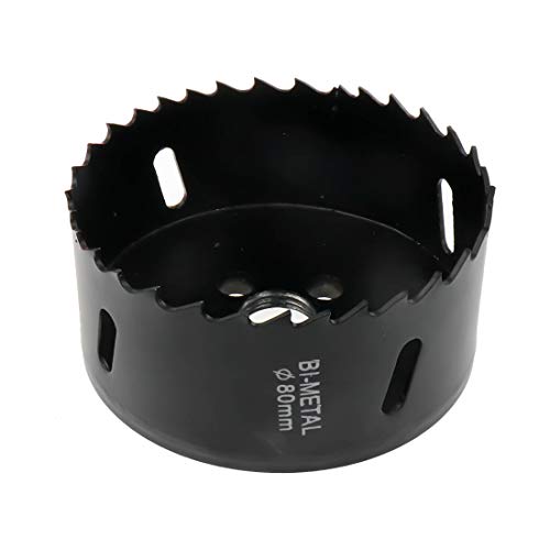 Hole Saw Drilling Cutter Tool for Wood Material 80mm/3.15" Cutting Dia - color: black, size: 3-5/32"