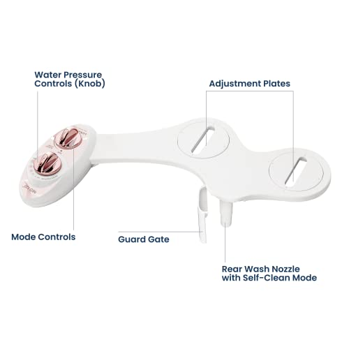 LUXE Bidet NEO 120 - Bidet Attachment for Toilet Seat, Rose Gold - color: Rose Gold