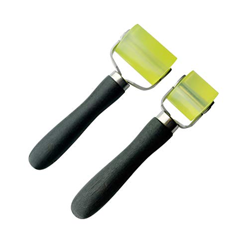 2pcs Car Vehicle Sound Deadener Application Rolling Car Audio Sound Deadening Wheel Roller 2" and 1.2" with Handle