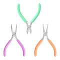 WORKPRO Jewelry Pliers Set, 3-Piece Mini Jewelry Tool Kit - color: Light Purple, Light Green, Orange