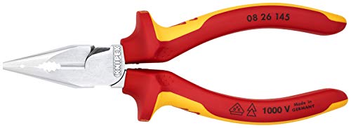 KNIPEX - 08 28 145 US Tools - Needle-Nose Combination Pliers, 1000V Insulated (0828145US) - style: 1000V Insulated Handles