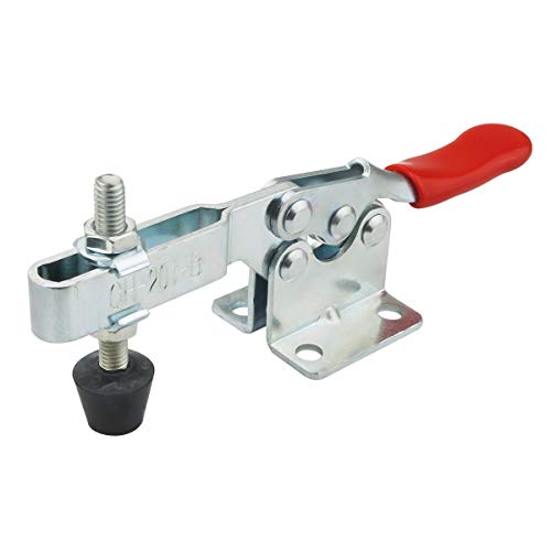 Toggle Clamp 4 Pack 201-B Style Quick Release Toggle Latch Hold Down Clamp Antiskid Red Horizontal Clamp 360Lbs Holding Capacity Quick Release Woodworking Tool - style: 201B, 4PK