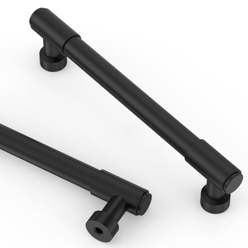 Asidrama Matte Black Kitchen Cabinet Pulls,5 Inch,10 Pack - color: Matte Black, size: 5" Hole Center