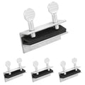 "Nuk3y Sliding Window Security Locks with Rubber Gasket (Aluminum, 4 Pack)" - color: Aluminum, size: 4 Pack