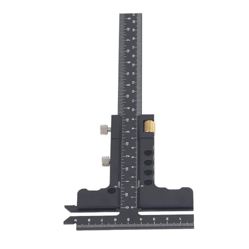 Fine Tuning T Shaped Woodworking Ruler, Aluminum Alloy Marking Gauge Scribing Tool for Precision Woodworking
