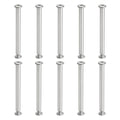PATIKIL Hex Chicago Screws, 10 Set Binding Screw Posts M6 x 80 mm Connecting Hex Drive Socket Cap Bolt Nuts for Scrapbook Leather Belt Album Photo Furniture Repair, Silver - size: M6 x 80