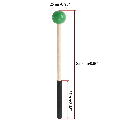 Bonsicoky 8 Inch Percussion Mallets, Green - color: Green