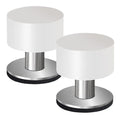 Door Stop with Extra Stickers, White Silicone with Stainless Steel Base, Self-Adhesive Wall Mounted, Impact Absorbing Design for Walls and Furniture Protection.1.57in.2-Pack - color: White