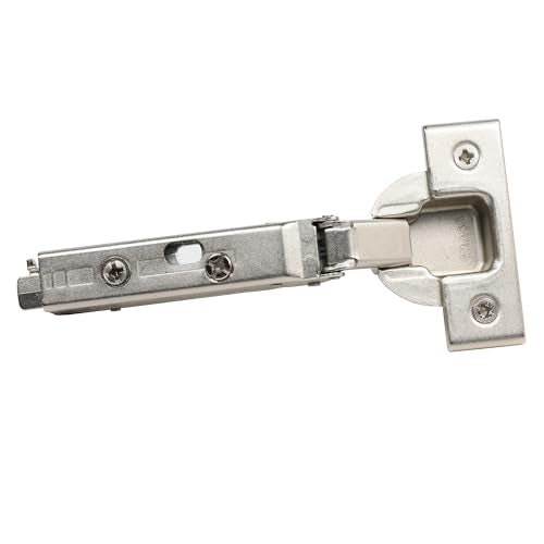 2 Pack Grass Tiomos Soft Close 110 Degree Press-in Dowel Cabinet Door Hinge, 42mm Screw Hole Distance, 35mm Cup, Overlay Mount, Nickel Finish – for Kitchen and Bathroom Cabinets - GF028138342228