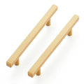 Ravinte Champagne Gold Handles Square Cabinet Hardware 5 Inch 10 Pack - size: 5" Hole Center