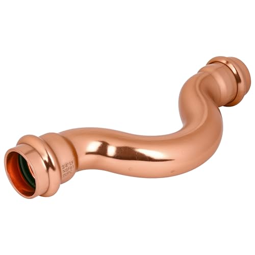 (WDAISY 2 Pack) 3/4" Press Fittings, 3/4 Inch Press Cross-Over For Copper Tube Connection,Lead-Free,UPC,NSF/ANSI61 Certified. - size: 3/4" Copper Press Crossover Elbow – 2P