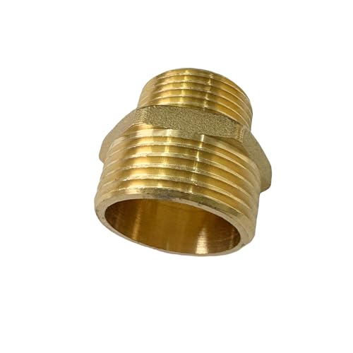 1" x 3/4" Male Threaded Hex Nipple Reducer Brass NPT Pipe Fitting Adapter Straight Connectors Pack of 2 - size: 1" x 3/4" -2 Pack