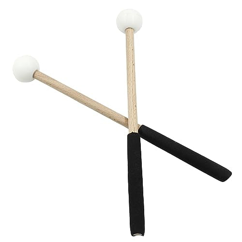 Bonsicoky 8 Inch Percussion Mallets, White - color: White