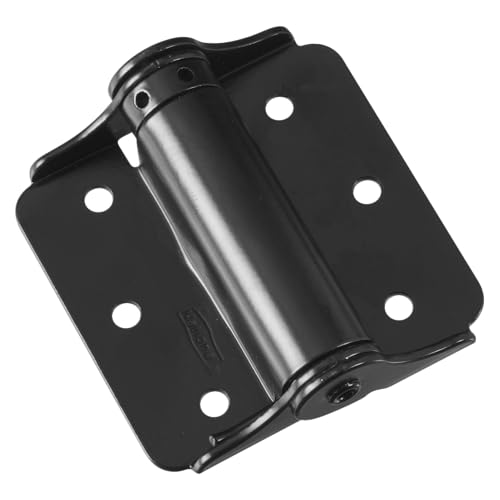 National Hardware Adjustable Spring Hinge, 3 in, Steel, 2-Pack, Black