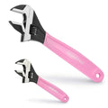 WORKPRO 2 PCS Pink Adjustable Wrench Set, 6-Inch & 10-Inch Wide Jaw Wrenches - color: Pink, size: 6-Inch & 10-Inch