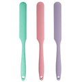 3Pcs Silicone Jar Spatula Long Handle Kitchen Spatulas for Mixing, Scraping, and Spreading,Ideal for Jars, Baking, Cake Icing, Cream, Butter, and Batter Kitchen Tool (Purple, Pink, Green) - color: Purple, Pink, Green