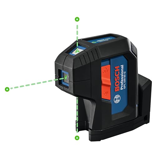 BOSCH PRO GPL100-30G Green-Beam Three-Point Self-Leveling Alignment Laser