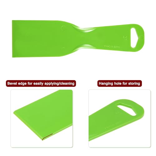 HARFINGTON 10pcs Putty Scraper 2" Width 3mm Thin Flexible Plastic Putty Knives for Taping Drywall Spreading Painting Wall Scratching - color: Green, size: 2"