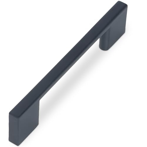 10 Pack 3-3/4 Inch(96mm) Cabinet Pulls Matte Black Kitchen Cabinet Handles Zinc Alloy Drawer Pulls Solid Cabinet Hardware - color: Matte Black, size: 3-3/4'' Hole Center(96mm)