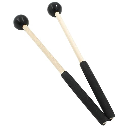 Bonsicoky 8 Inch Percussion Mallets, Black - color: Black
