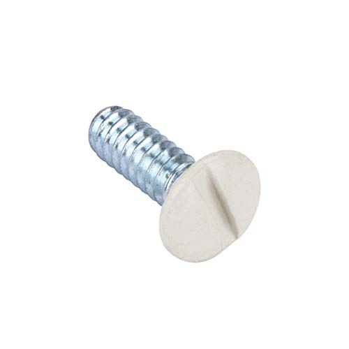 Henne Bery 3/8" Long 6-32 Thread, Oval Head Milled Slot Replacement Wall Plate Screws, 50 Pack, Light Almond - color: Light Almond, size: 3/8",50 Pack