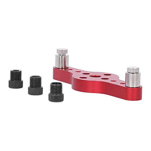 Premium Aluminium Drill Hole Guide Jig, Anti Corrosive Paint, Lightweight and, Multiple Drilling Positions, Comes with 3 Fixing Screws, Ideal for Woodworking DIY