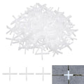 uxcell 400Pcs Tile Spacers, 2mm 3/32" Thick Cross Shape Wall Floor Tile Spacer Tiling Tools for Ceramic Tile Installation (PE Plastic, White) - size: 2mm