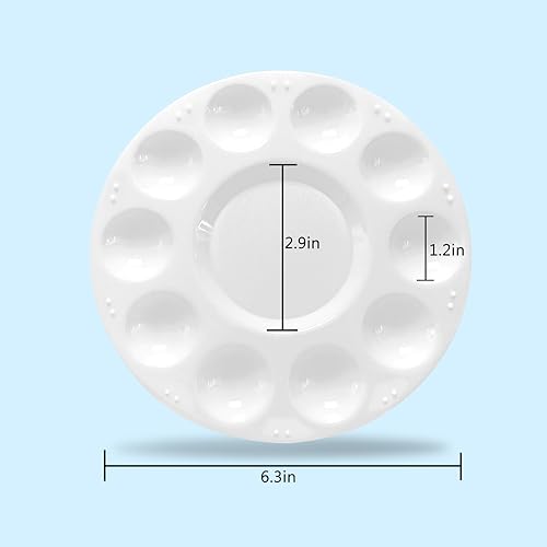 Hulameda 40pcs Art Paint Tray Palette for Kids or Pupils to Painting - color: 40pcs-white