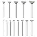 13Pcs Bowl Shape Diamond Burr Bits for Dremel Bits with 3/32", 1/8" Shank - style: Style 3