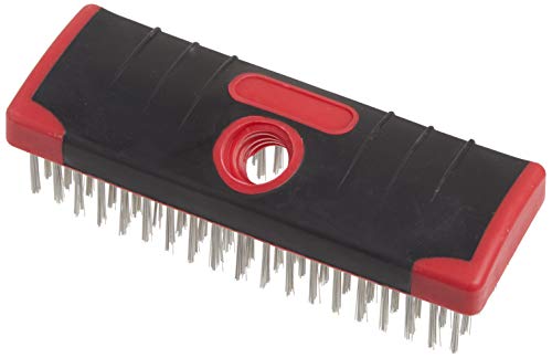 Red Devil 4166 7-Inch Soft Grip Stainless Steel Scrub Brush - size: 7 inches