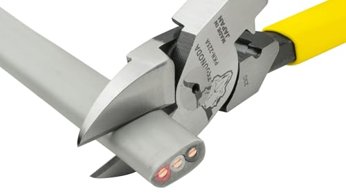 Tsunoda PKN-225A High-Leverage Heavy Duty Diagonal Cutters 9-inches (225mm) - size: 9-inches PVC Dipped Handle