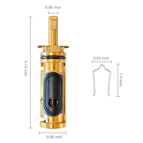 Replacement Cartridge Compatible with Moen 1222, Metal Stop Leaks Cartridge