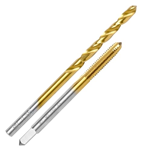 M2.5x0.45 Tap & 2.05mm Drill Bit for Metal,M2 HSS Metric Drill and Tap Set - size: M2.5 x 0.45 Tap, 2.05mm Drill