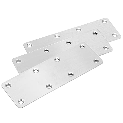 20 Pack 5-1/2 x 2 Inch Flat Mending Plates, Stainless Steel Flat Straight Brace Repair Fixing Brackets with Screws, Mending Joining Plates for Furniture Repairing, 1.9 mm Thickness - size: 20 PCS 5-1/2 x 2 In