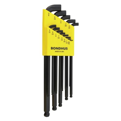 Bondhus 16537 Set of 13 Balldriver Stubby L-wrenches, sizes .050-3/8-Inch