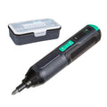 4V Cordless Electric Screwdriver Kit – USB‑C Rechargeable, Dual LED Light, 3 Torque/300RPM, 34-Pc Magnetic Bit Set and Case – Portable Mini Drill for Electronics, PC Repair, DIY Tools