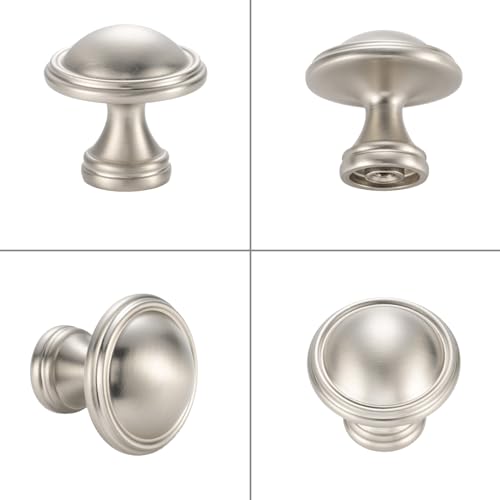 KOOFIZO 10 Pack Brushed Gold Cabinet Knobs Round Single Hole Pulls K30 - color: Brushed Gold, size: Knob 1 - 10Pcs