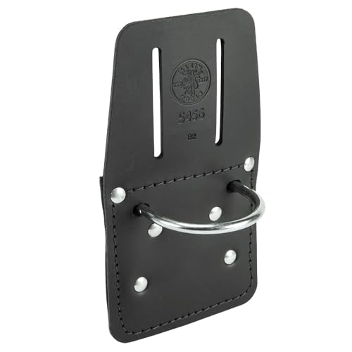 Klein Tools 5456 Leather Hammer Holder with Slotted Connection and Metal Ring - color: Black, size: Pack of 1