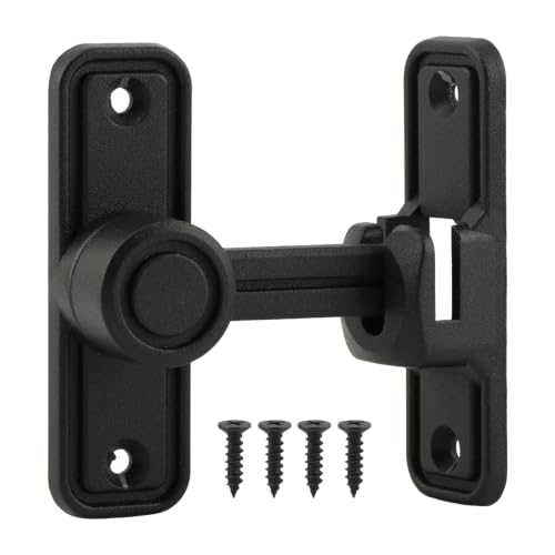 Sliding Barn Door Lock, 90°/180° Swing Slide Lock, Zinc-Alloy
