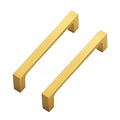 Ravinte Brushed Brass Solid Pulls Cabinet Handles 4 Inch 10 Pack - size: 4 Inch Hole Center