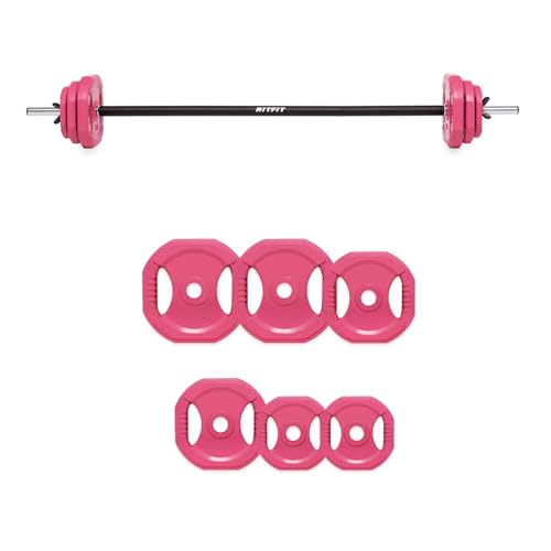 RitFit Adjustable Barbell Weight Set with Padded Bar for Home Gym - style: 40LB