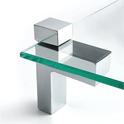 AWEN Solid Metal Adjustable Wood/Glass Shelf Bracket Wall Mount, 2 Pcs (Polished Chrome) - size: Polished Chrome-2pcs