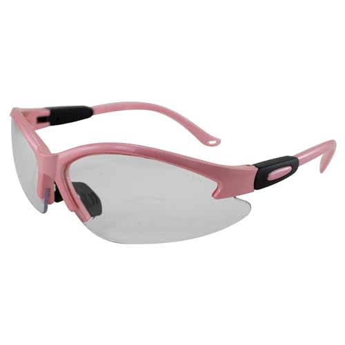 Global Vision Safety Shop Glasses - color: Medium Pink Frame/Clear Lens