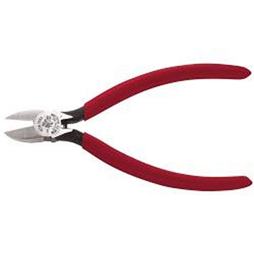 Klein Tools D210-6C Pliers, Diagonal Cutting Pliers with Spring-Loaded Jaws and Beveled Cutting Edges, Short Jaw, 6-Inch - size: 6-Inch, style: Semi-Flush Cutting