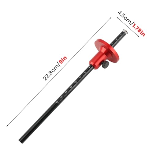 Wheel Marking Gauge for Woodworking, Precision Micro Adjust Fine Thread with Locking, Inch and Metric Scales, Aluminum Alloy Carpentry Tool for Dovetail and Mortise