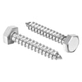 25 Pcs Hex Head Lag Screws 1/4" x1-1/2 SS 18-8 (304) Lag Bolts - color: Silver, size: 1/4"x1-1/2"