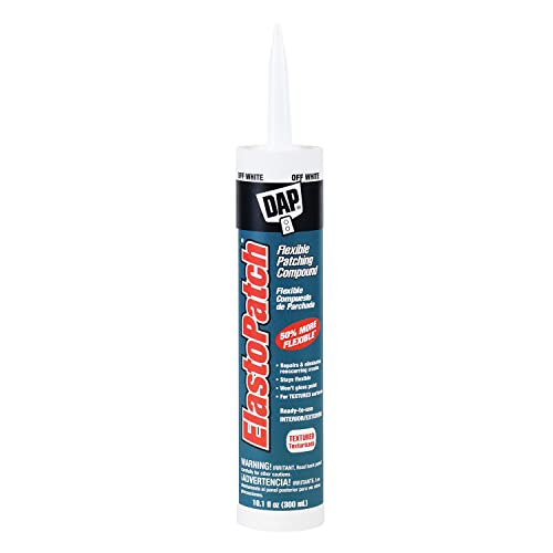 DAP ElastoPatch Textured Flexible Patching Compound, Off White, 10.1 Oz (7079812286) - size: 10.1 oz
