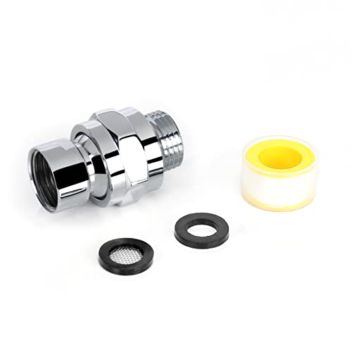 NearMoon Shower Head Swivel Ball Adapter - Solid Brass Shower Connector Ball Joint Adjustable Universal Shower Arm Extension Component (Chrome Finish) - color: Chrome Finish